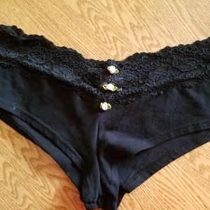 Black lace panties